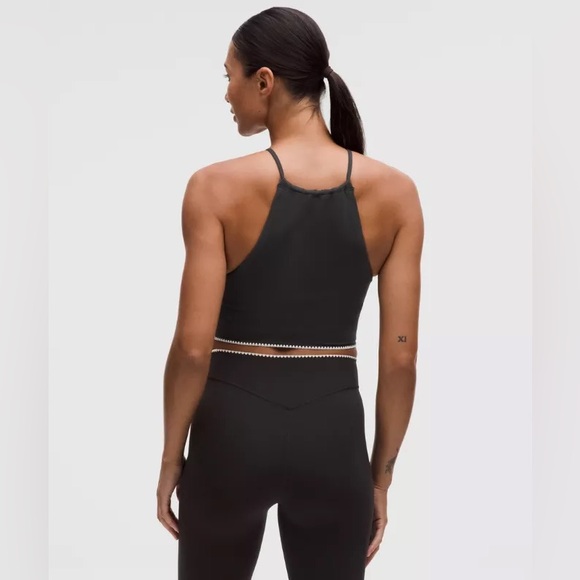 121 🆕🖤 Lululemon Stitch Trim Halter Tank SOTM - Black - Picture 7 of 15